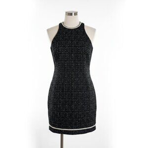 CAMI NYC Magaly Pearl Rhinestone Tweed Mini Dress